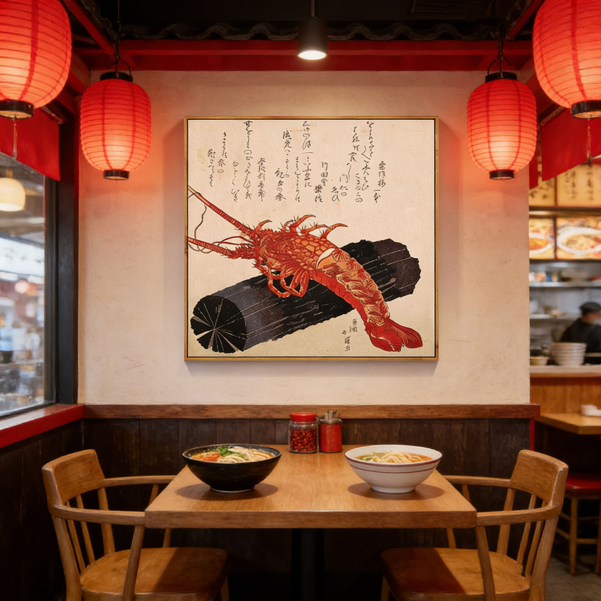 Japanese Ukiyo-e Style Lobster - đánh giá và giá Japanese Restaurant Lifestyle