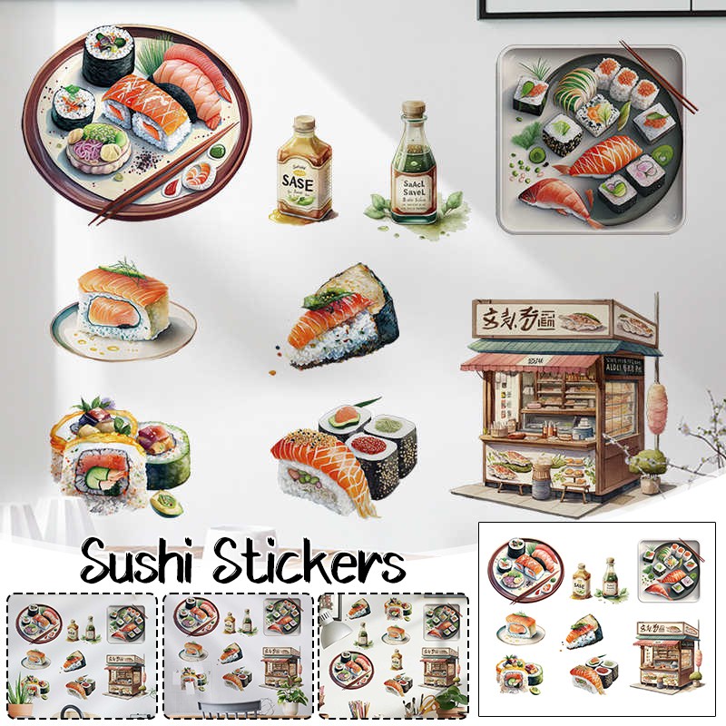 Japanese Food Sushi Sticker 3D - đánh giá và giá Japanese Restaurant Lifestyle